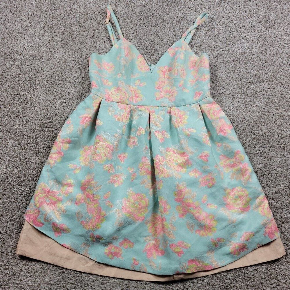 Floral Blue and Pink Dress